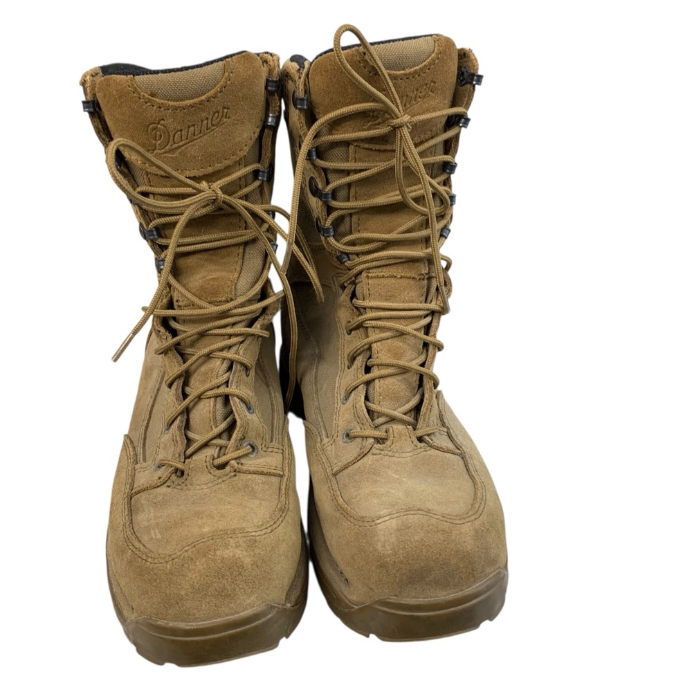 DANNER Tan Combat TFX Rugged Leather & Fabric Tactical Boots – Men's 9 D
